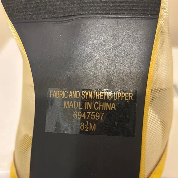 Yellow Leather Mules with Low Heel - Picture 2 of 3